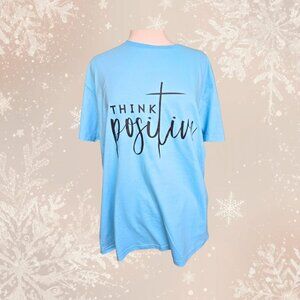 Think Positive Tee – Gildan Softstyle XL (Sky Blue)